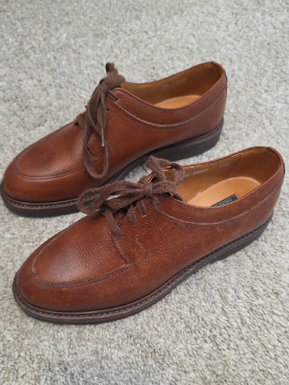 Ralph Lauren Brown Leather Derby Lace-Up Shoes NWOT